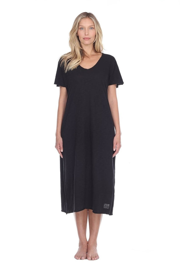 PJ Harlow Cotton Short Sleeve Long Dress w- Poetic Quotes and Sayings - Chelsea