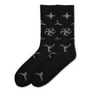 K. Bell Men's Ninja Stars Crew Socks One Size - KBMF15H024-01