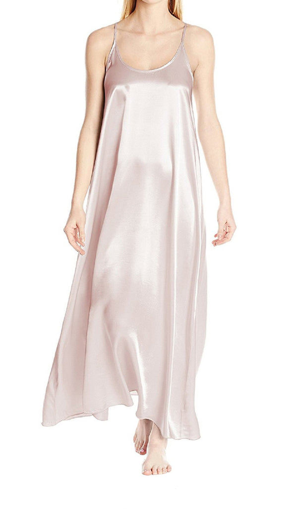 PJ Harlow Satin Long Nightgown With Gathered Back Monrow