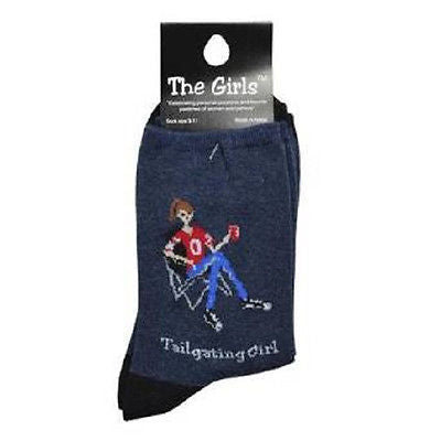 K. Bell Women's Tailgating Girl Novelty Socks One Size - GRL-103