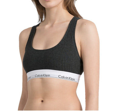 Calvin Klein Modern Cotton Ribbed Unlined Bralette - QF4952
