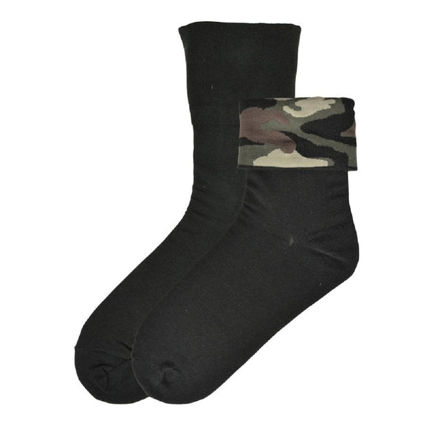 K. Bell Women's Flip Cuff Camouflage Socks One Size - KBWF14H069-01