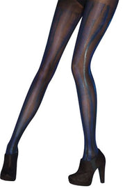 Pretty Polly Wet Look Tights One Size Black Mix - PNAUK6