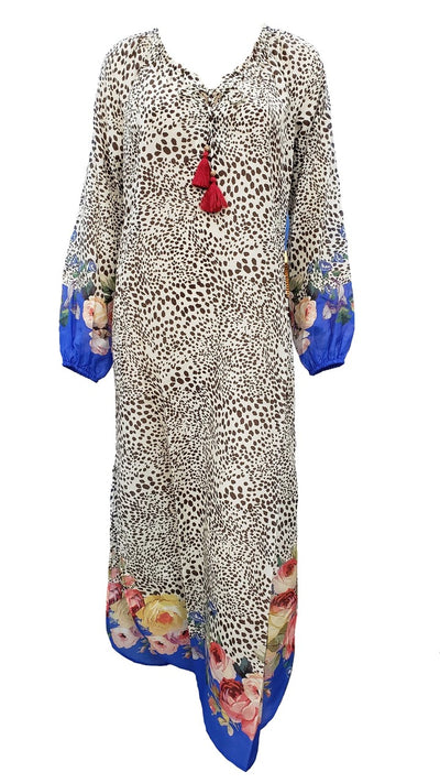 Johnny Was Okasana Animal and Floral Printed Long Maxi Cover up - CSW8120-F