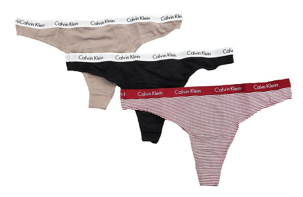 Calvin Klein Women's Carousel Thong Panty 3 Pack - QD3587 – Treasure  Lingerie