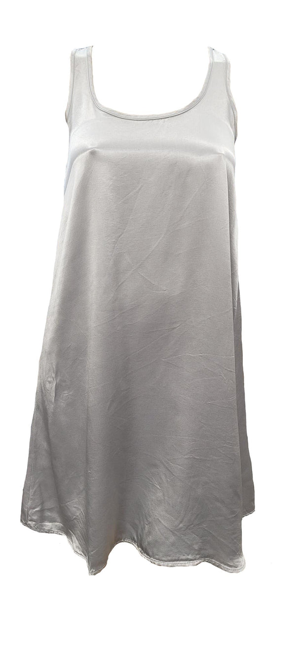 PJ Harlow Jessica Satin Knee Length Gown With Pleated Back