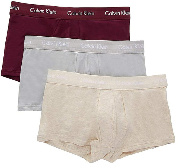 Calvin Klein Men's 3-Pack Cotton Stretch Low Rise Trunk - NU2664