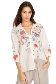 Johnny Was Phoebe Button Front Easy Blouse - W12522-5