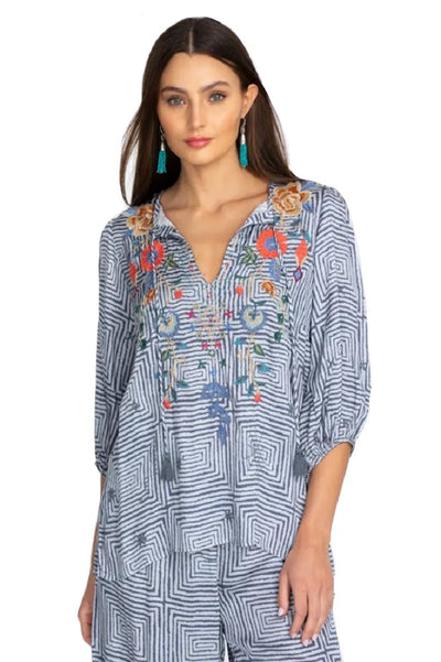 Johnny Was Taryn Flowly Tassel Blouse - W13922-6